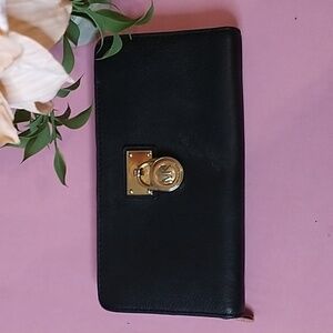 Michael Kors black gold wallet